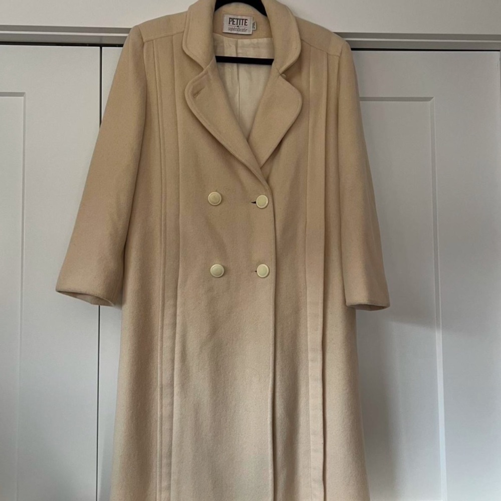 Petite Sophisticate Tan Trench Coat with Classic Tailored Look